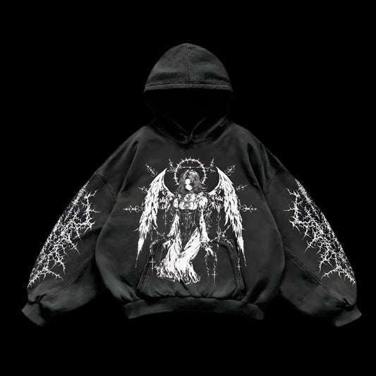 Angel of Ruin – Gothic Oversized Hoodie