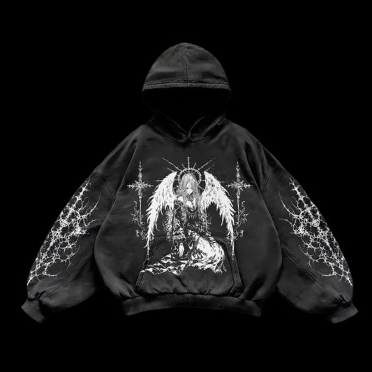 Angel of Ruin – Gothic Oversized Hoodie