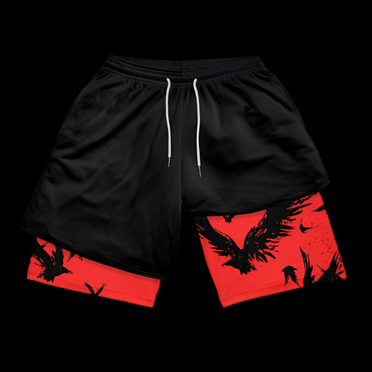 Crimson Echo Shorts