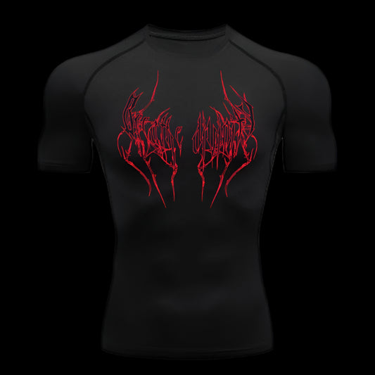 Bloodscript Compression Shirt – Dark Lettering