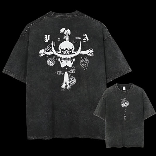 Whitebeard Legacy Oversized Vintage T-Shirt – Pirate Skull Edition