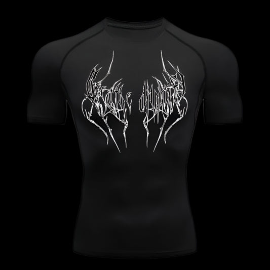 Bloodscript Compression Shirt – Dark Lettering