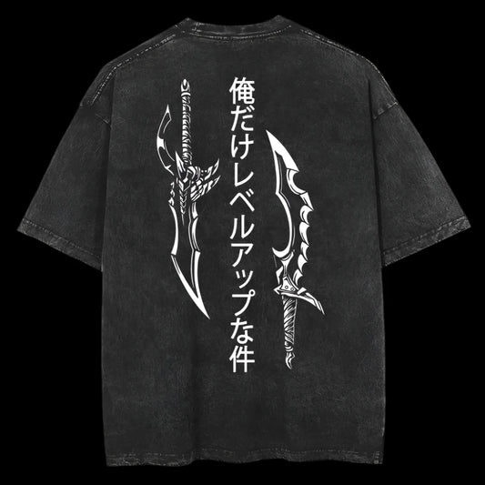 Shadow Blade Oversized T-Shirt – Japanese Vintage Style