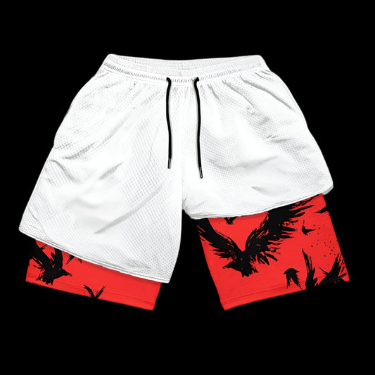 Crimson Echo Shorts