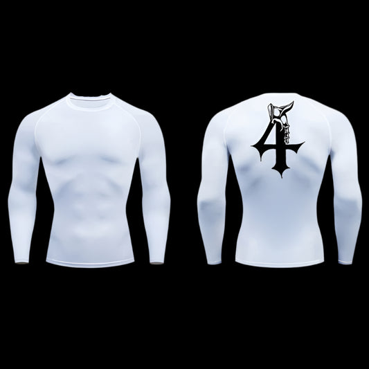 Void Mark Compression Shirt – Black Long Sleeve Gymwear