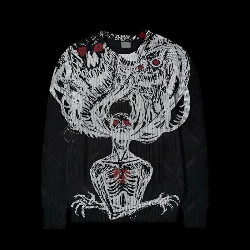 Gothic Flame Spirit Oversized Sweatshirt