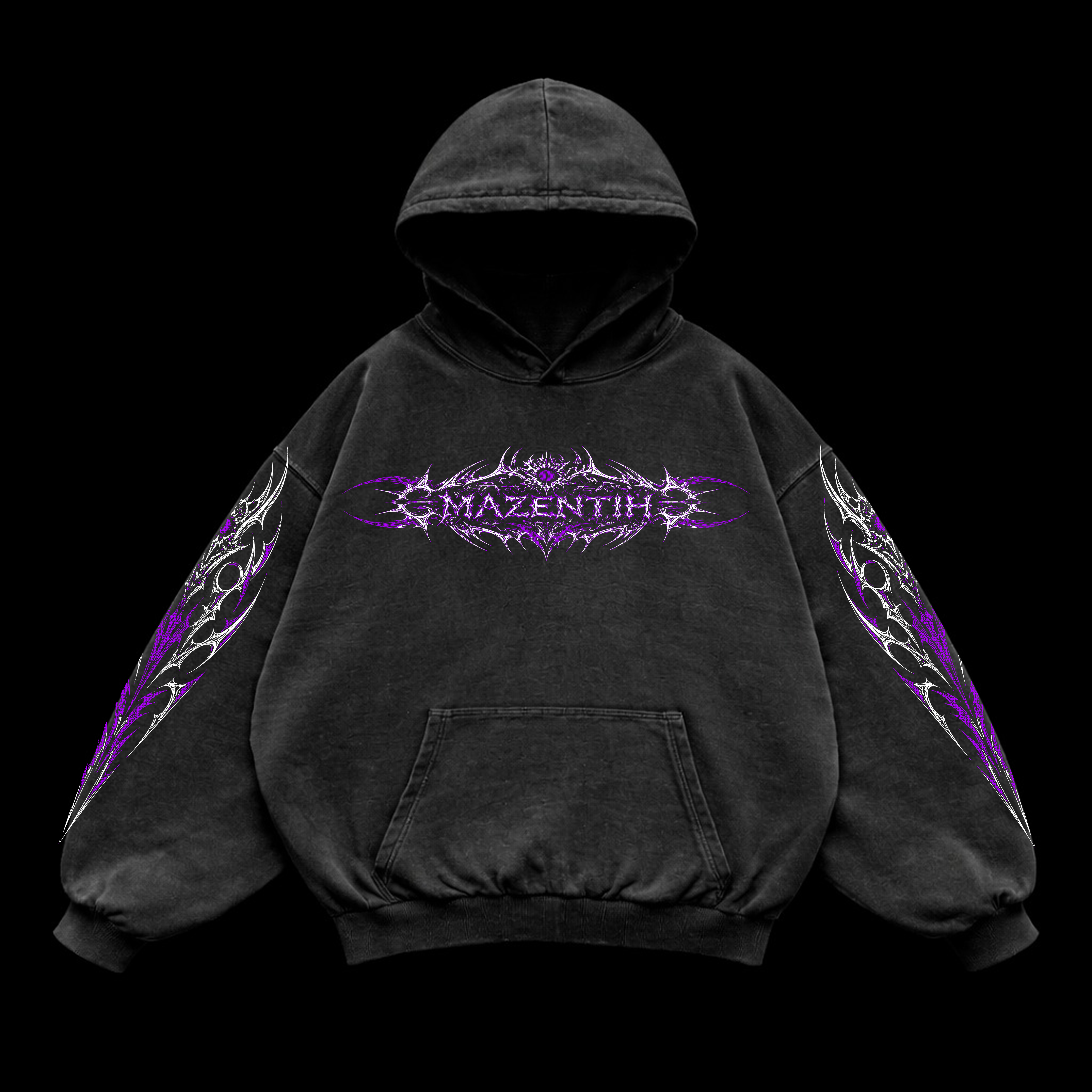 Void Pulse Hoodie | Dark Streetwear Oversized Relaxed Fit | MAZENTIH