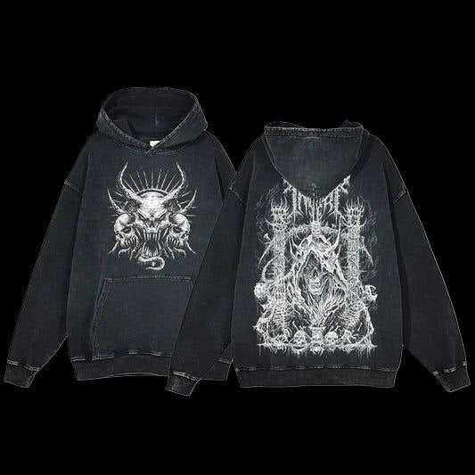 Ascendancy Flame Oversized Hoodie – Gothic Wings