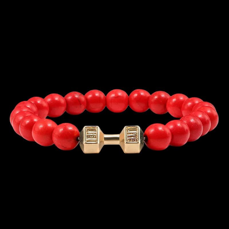 Red Beaded Bracelet – Bold Energy & Matte Finish