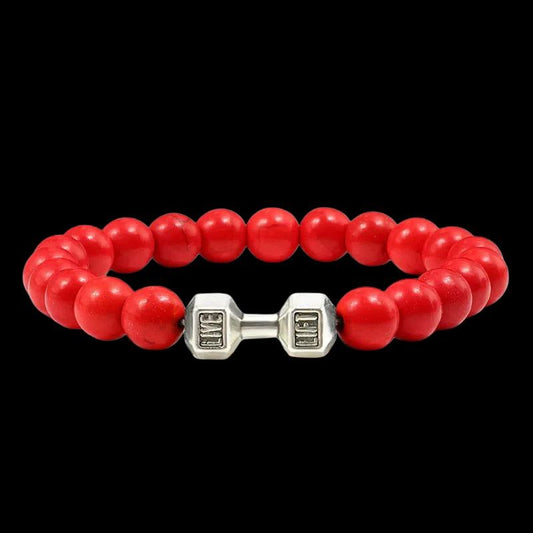 Red Beaded Bracelet – Bold Energy & Matte Finish