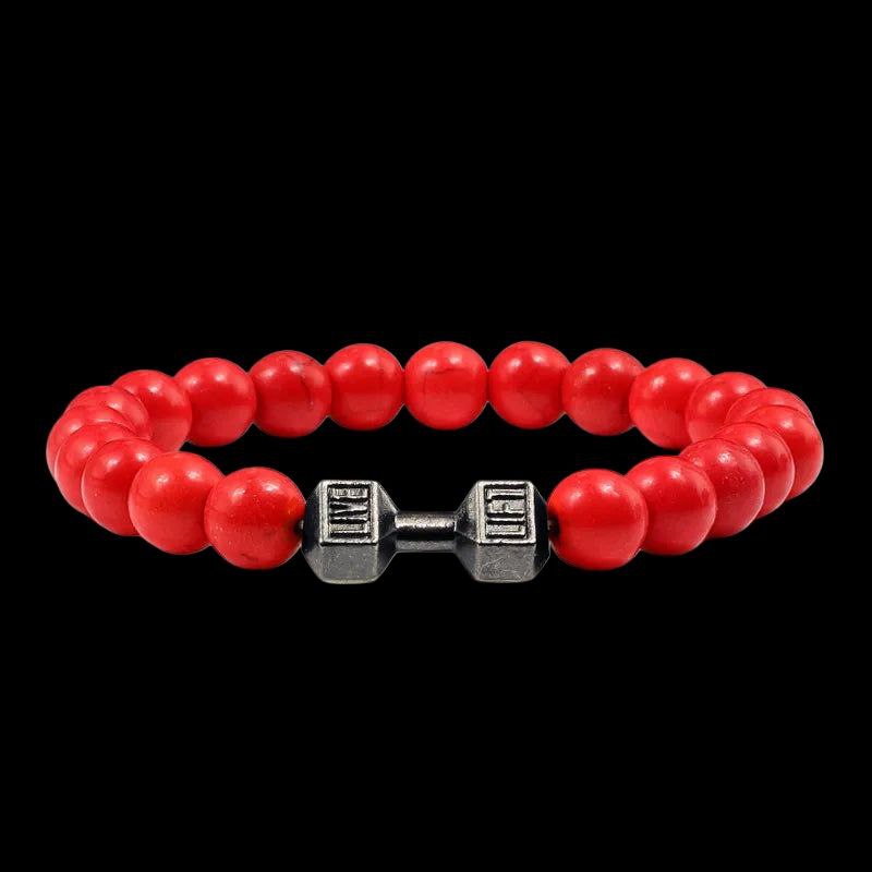 Red Beaded Bracelet – Bold Energy & Matte Finish