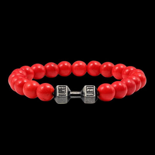 Red Beaded Bracelet – Bold Energy & Matte Finish