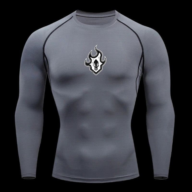 Shinigami Mark Compression T-Shirt – Long Sleeve Gym Top