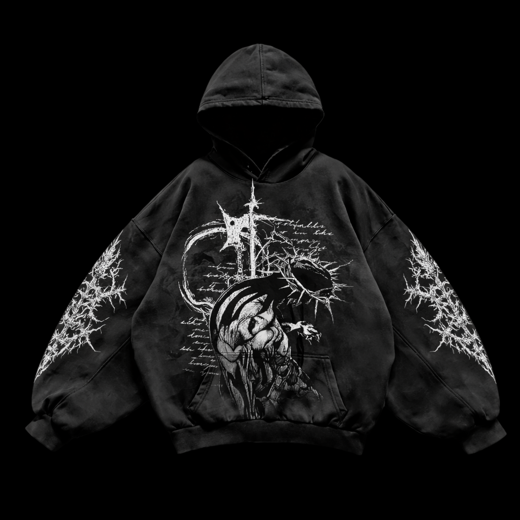 Cursed Sigil Oversized Hoodie – Athletic Fit |MAZENTIH