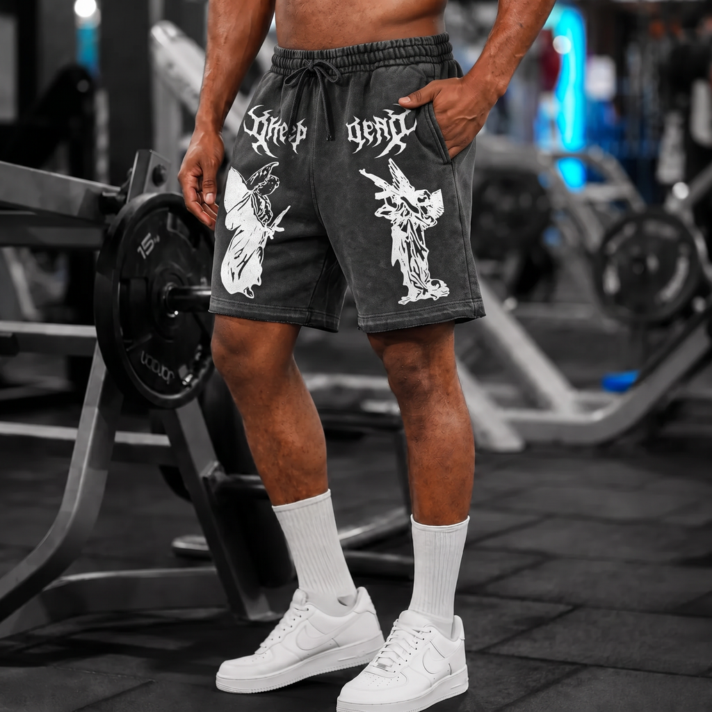 Angel Strike Vintage Gym Short | MAZENTIH