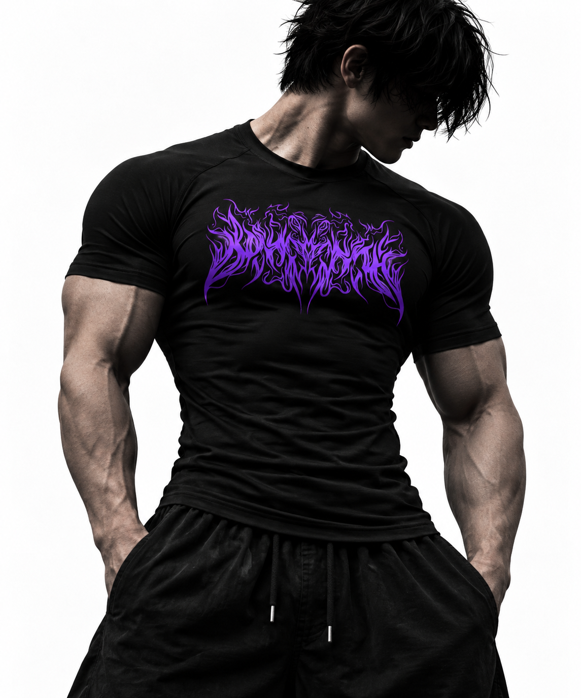 Purple Chaos Compression – Athletic Fit | MAZENTIH