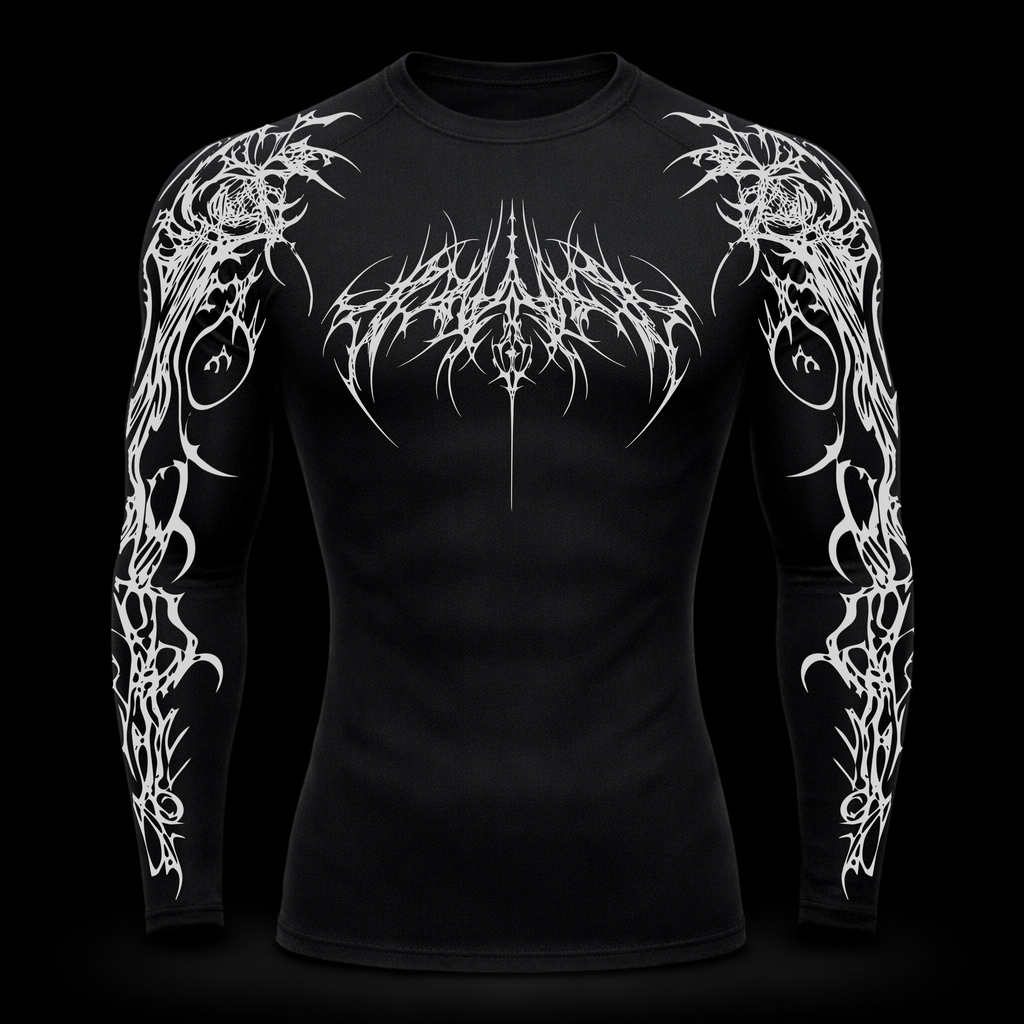 Dark Sigil Long Sleeve Compression – Athletic Fit | MAZENTIH