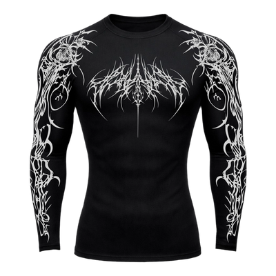 Dark Sigil Long Sleeve Compression – Athletic Fit | MAZENTIH