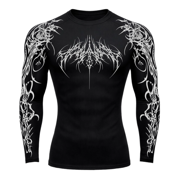 Dark Sigil Long Sleeve Compression – Athletic Fit | MAZENTIH
