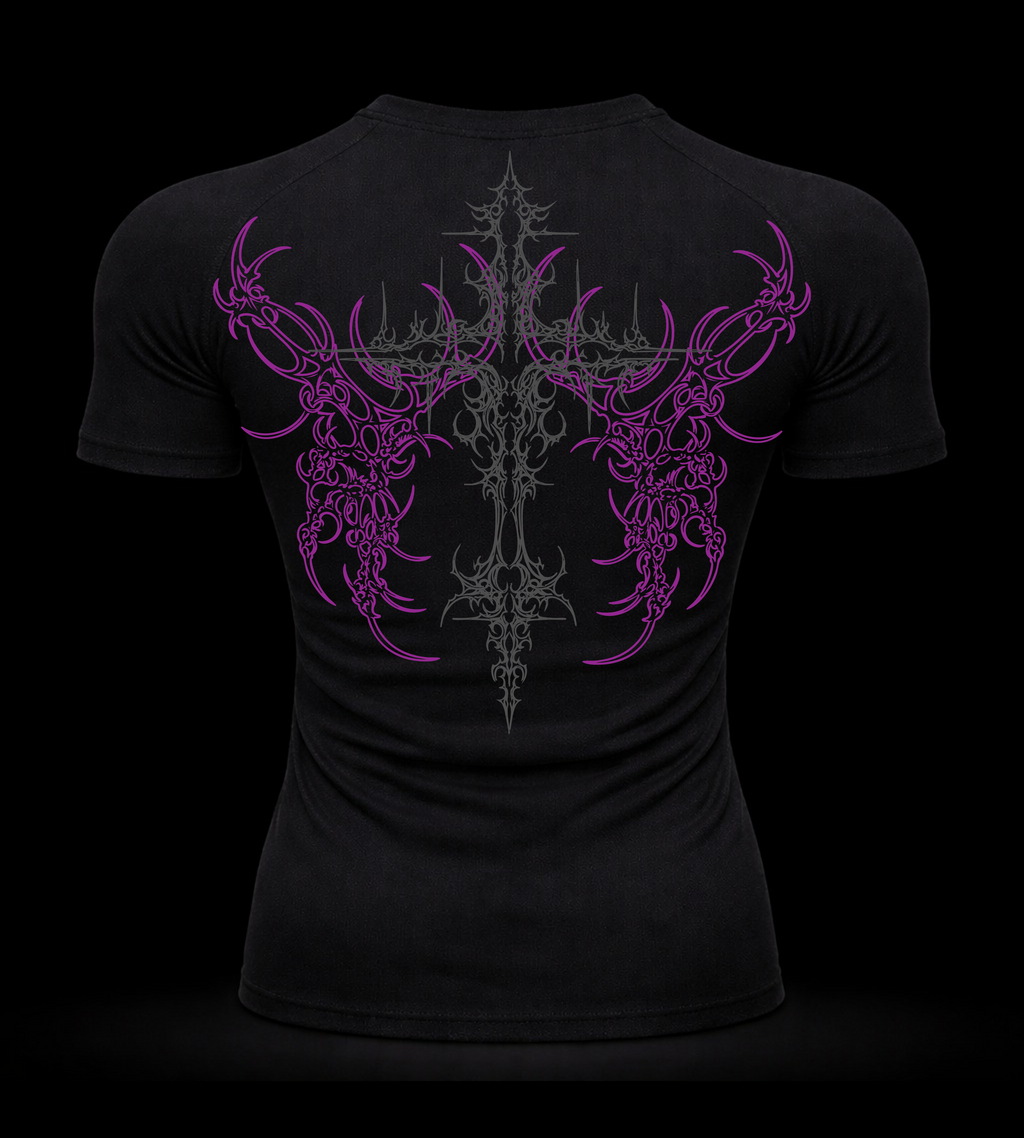 Crimson Cross Compression Shirt – Athletic Fit | MAZENTIH