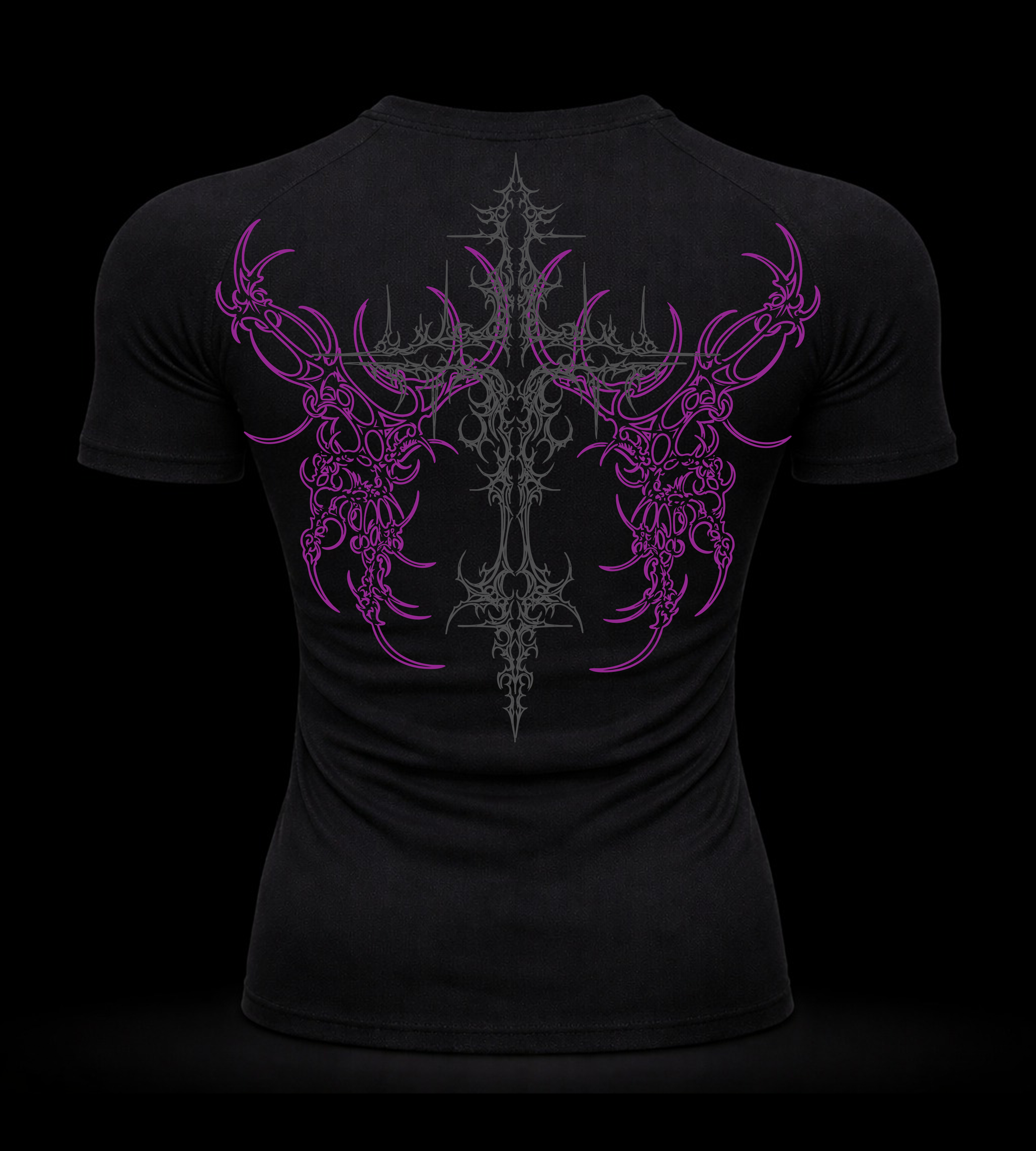 Crimson Cross Compression Shirt – Athletic Fit | MAZENTIH