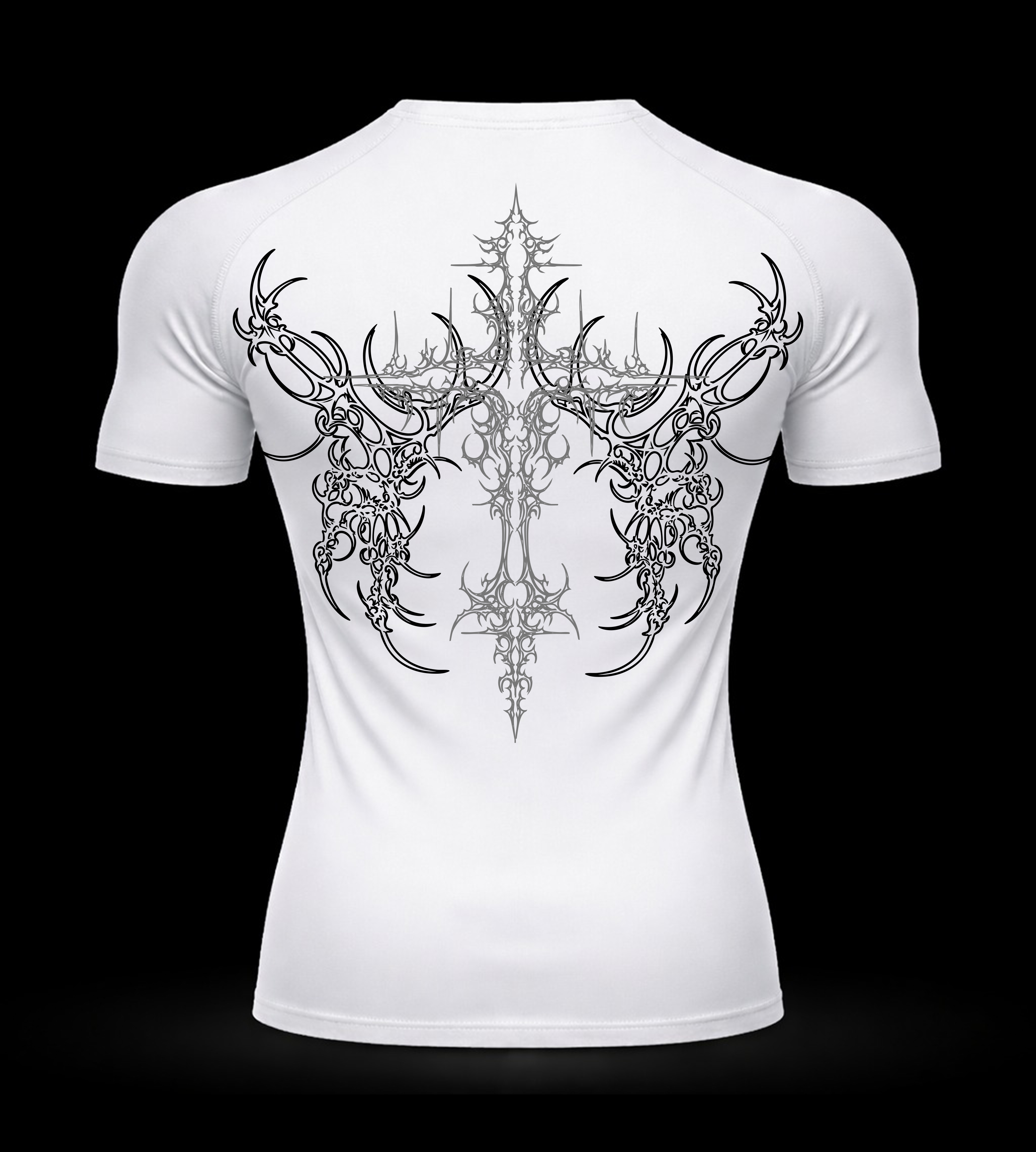 Crimson Cross Compression Shirt – Athletic Fit | MAZENTIH