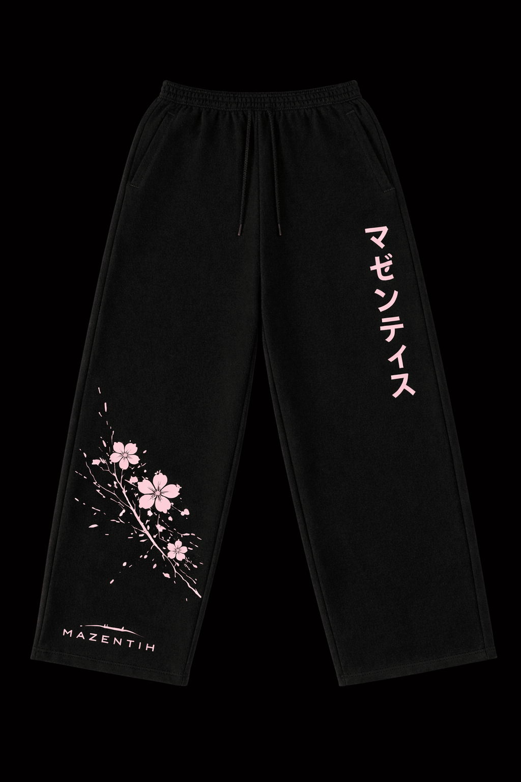 Sakura Wide Pants Japanese Streetwear Men's Wide Trousers | MAZENTIH Sakura Wide Pants Japanese Streetwear Men's Wide Trousers | MAZENTIH