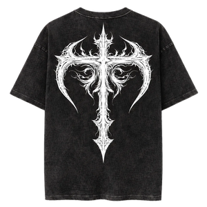 Obsidian Cross Vintage T-Shirt - Athletic Fit |MAZENTIH