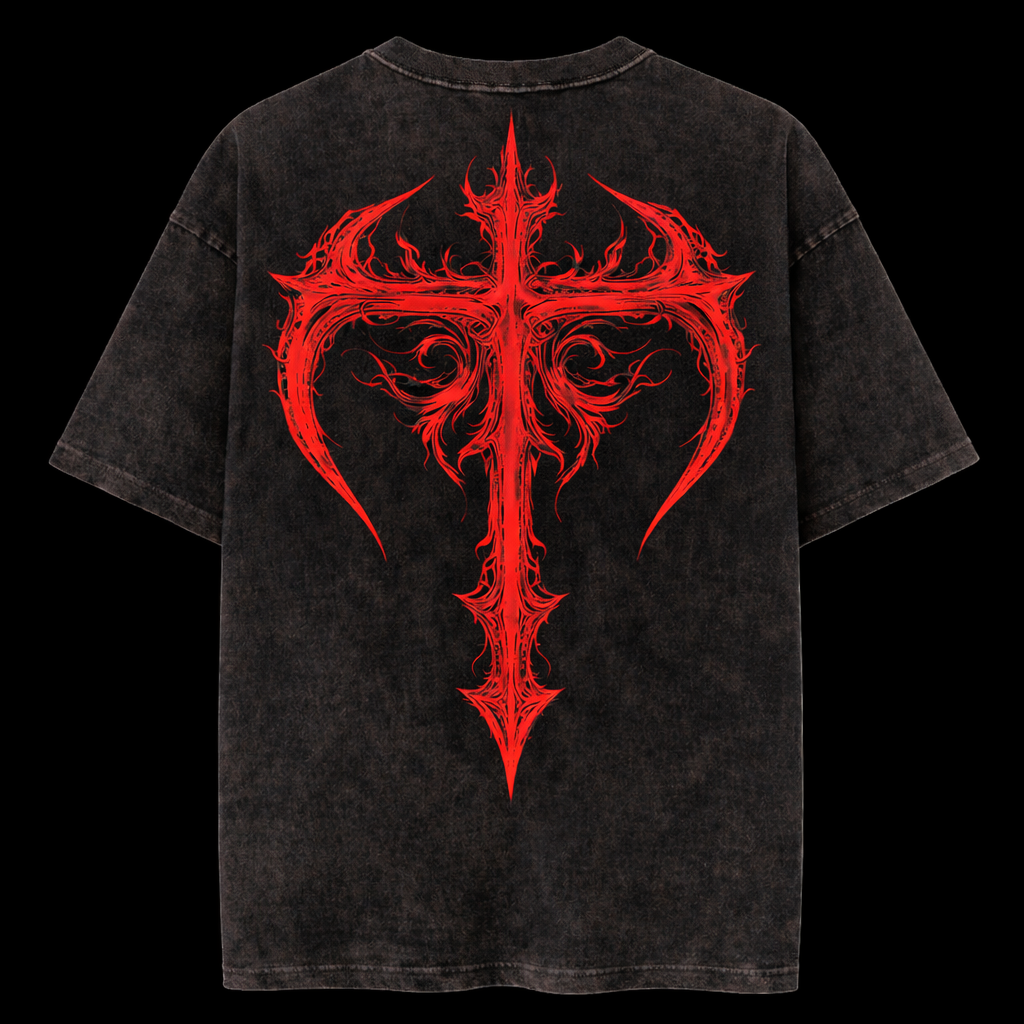 Blood Cross Vintage T-Shirt - Athletic Fit |MAZENTIH