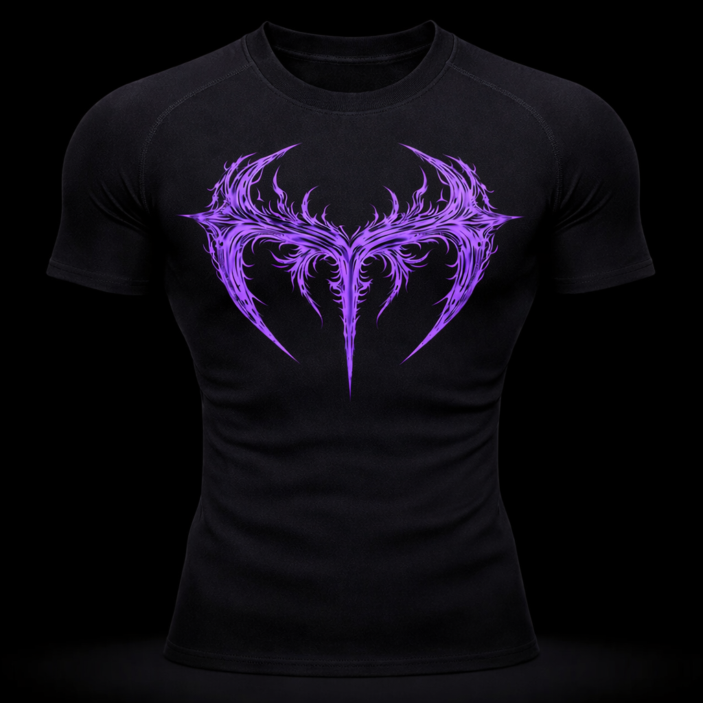 Violet Cross Compression Short Gym | MAZENTIH