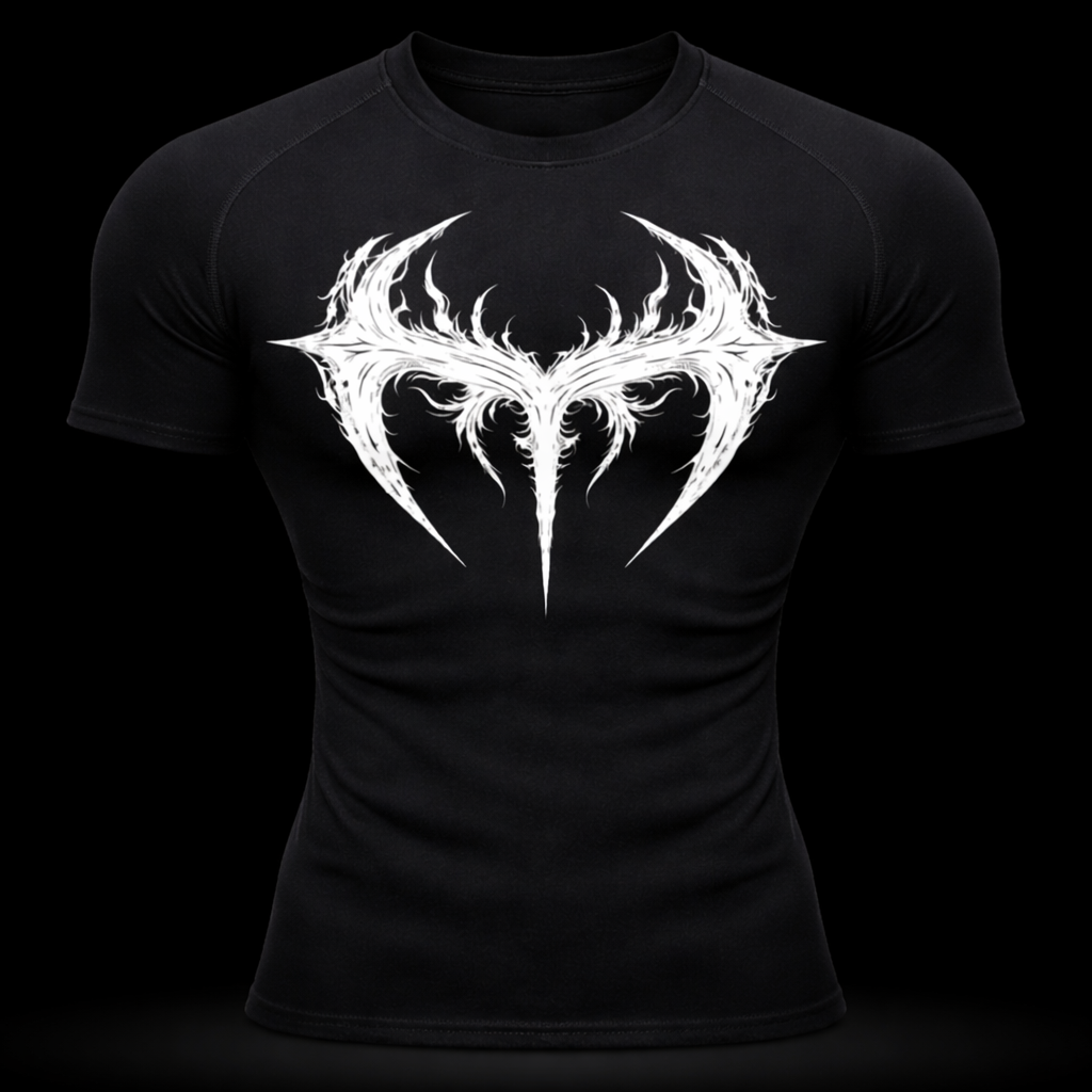 Obsidian Cross Compression Tee Short Gym  | MAZENTIH