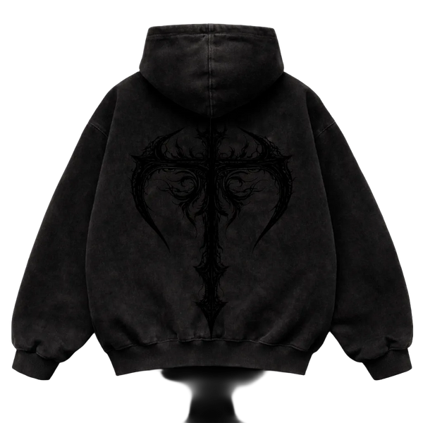Shadow Cross Vintage Hoodie– Athletic Fit |MAZENTIH