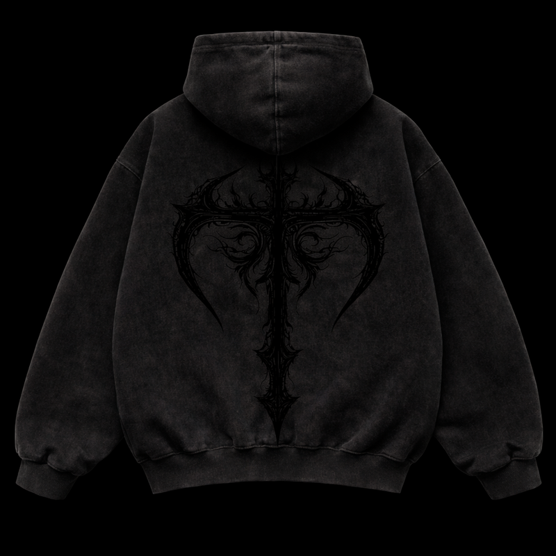 Shadow Cross Vintage Hoodie– Athletic Fit |MAZENTIH