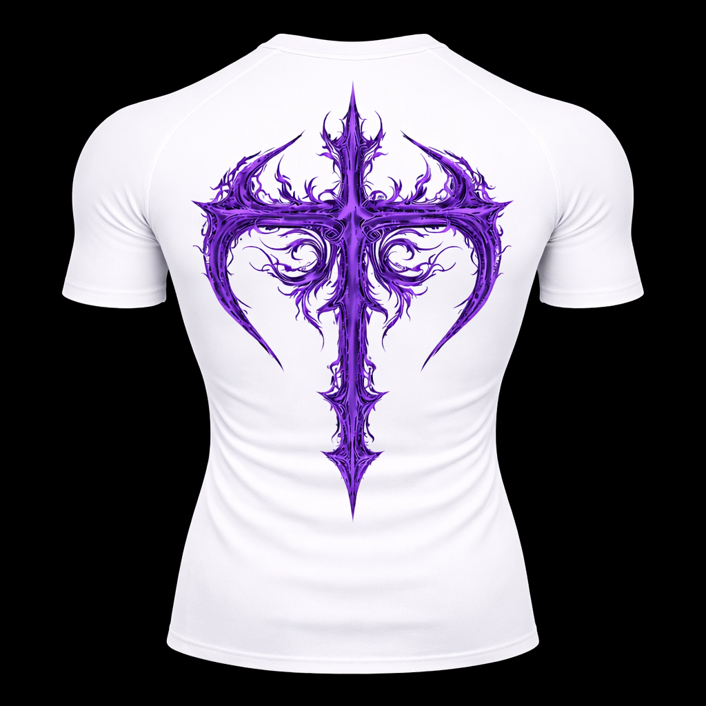 Violet Cross Compression Short Gym | MAZENTIH