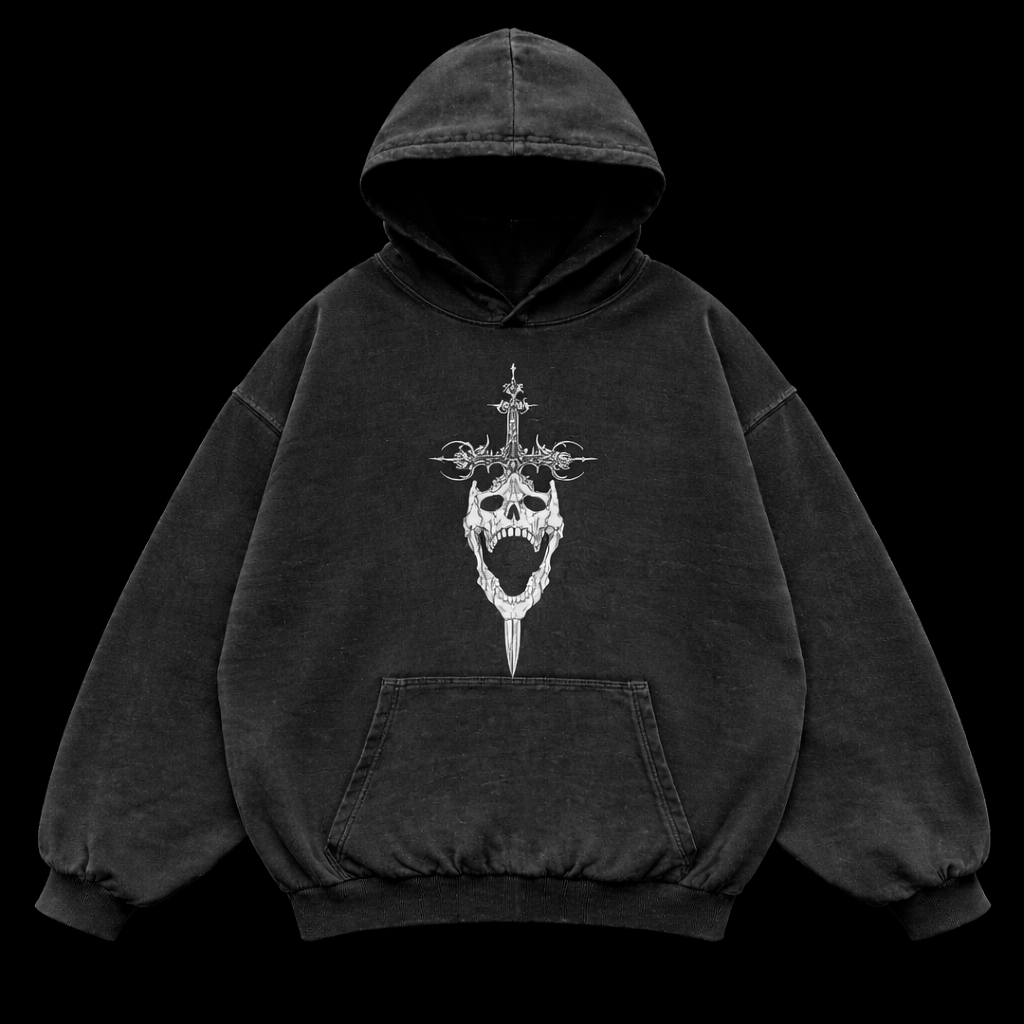 Obsidian Spine Wing Hoodie – Athletic Fit |MAZENTIH