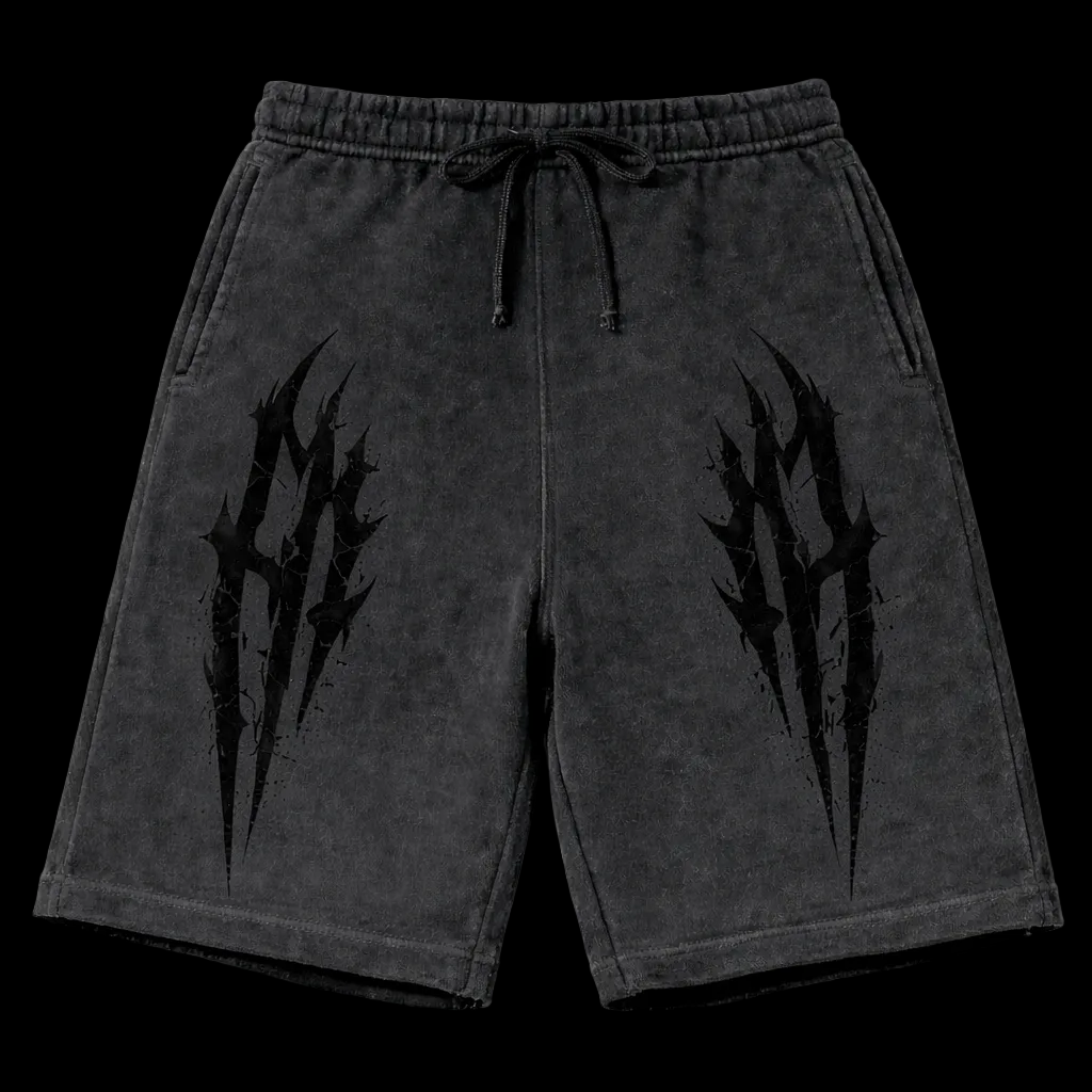 Shadow Rift Vintage Gym Short | MAZENTIH