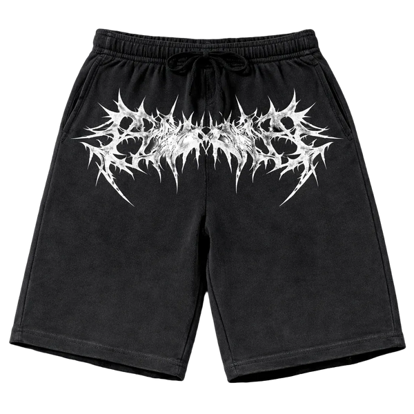 Dark Script Vintage Gym Short | MAZENTIH