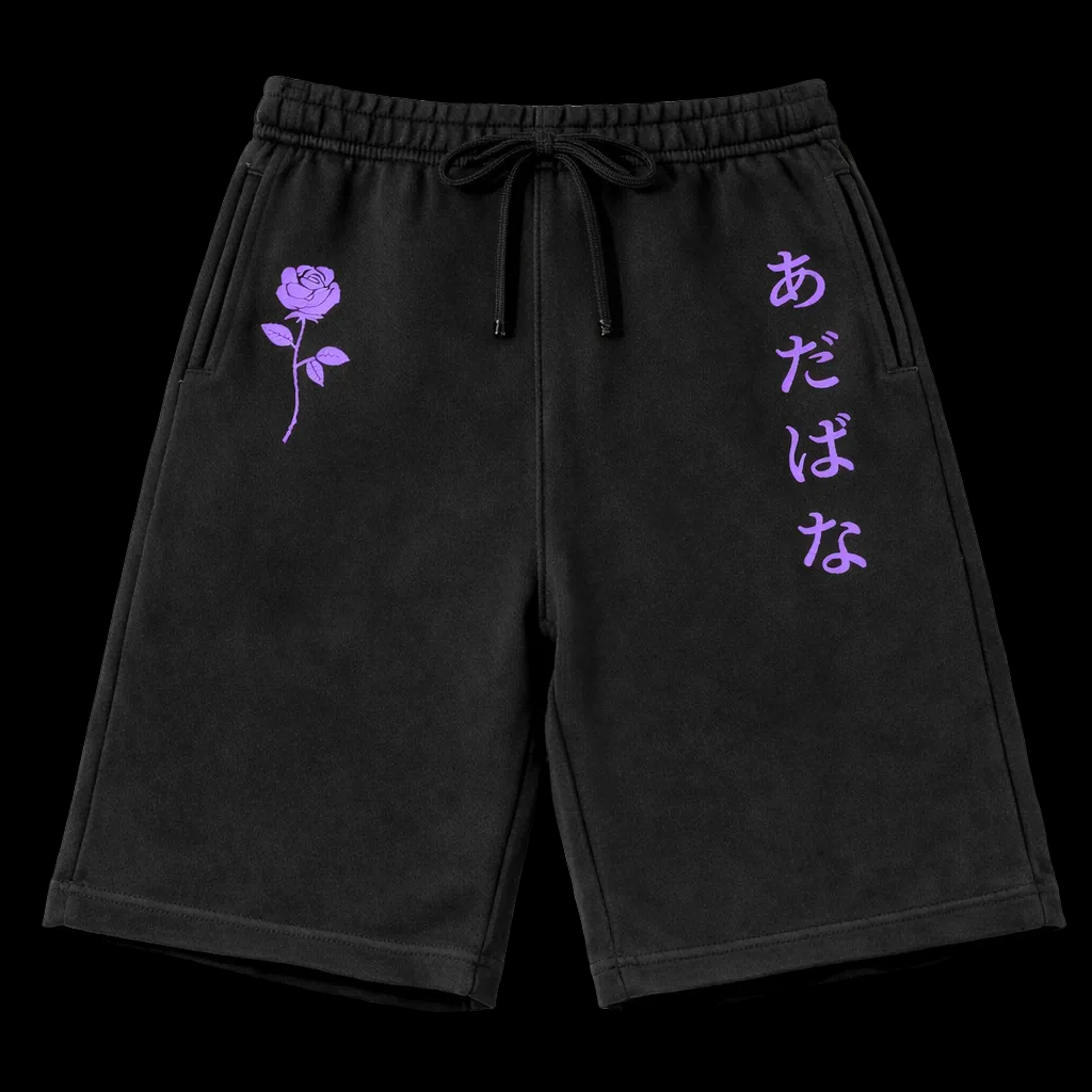 Purple Flower Vintage Gym Short | MAZENTIH