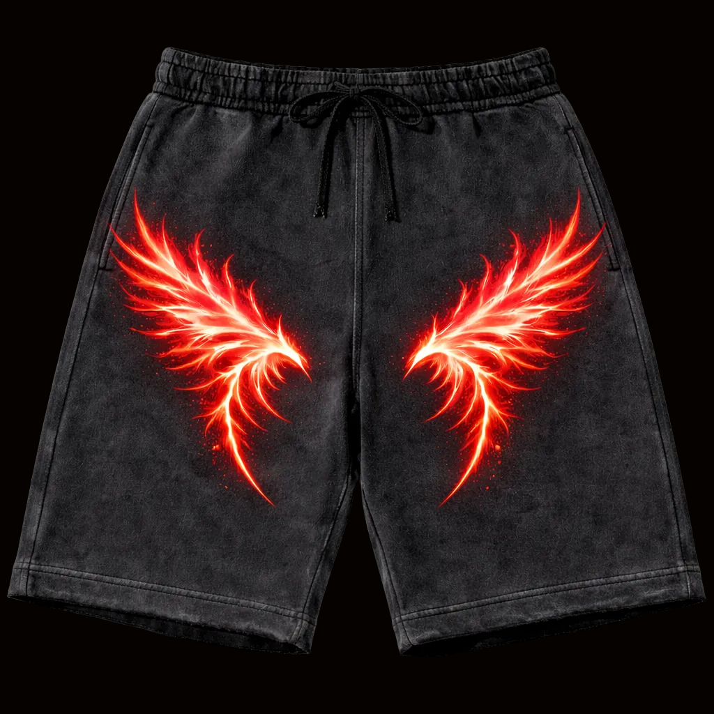 Energy Wings Vintage Gym Short | MAZENTIH