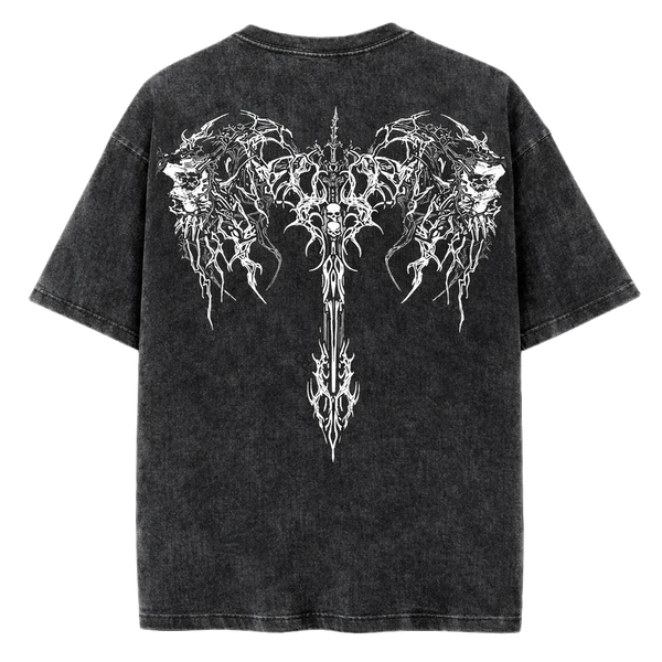 Black Ritual Vintage Oversized Gym T-Shirt - |MAZENTIH