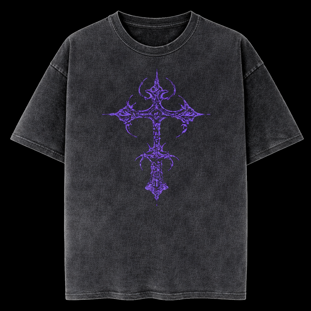 Cross Oversized Gym T-Shirt – Vintage Athletic Fit | MAZENTIH