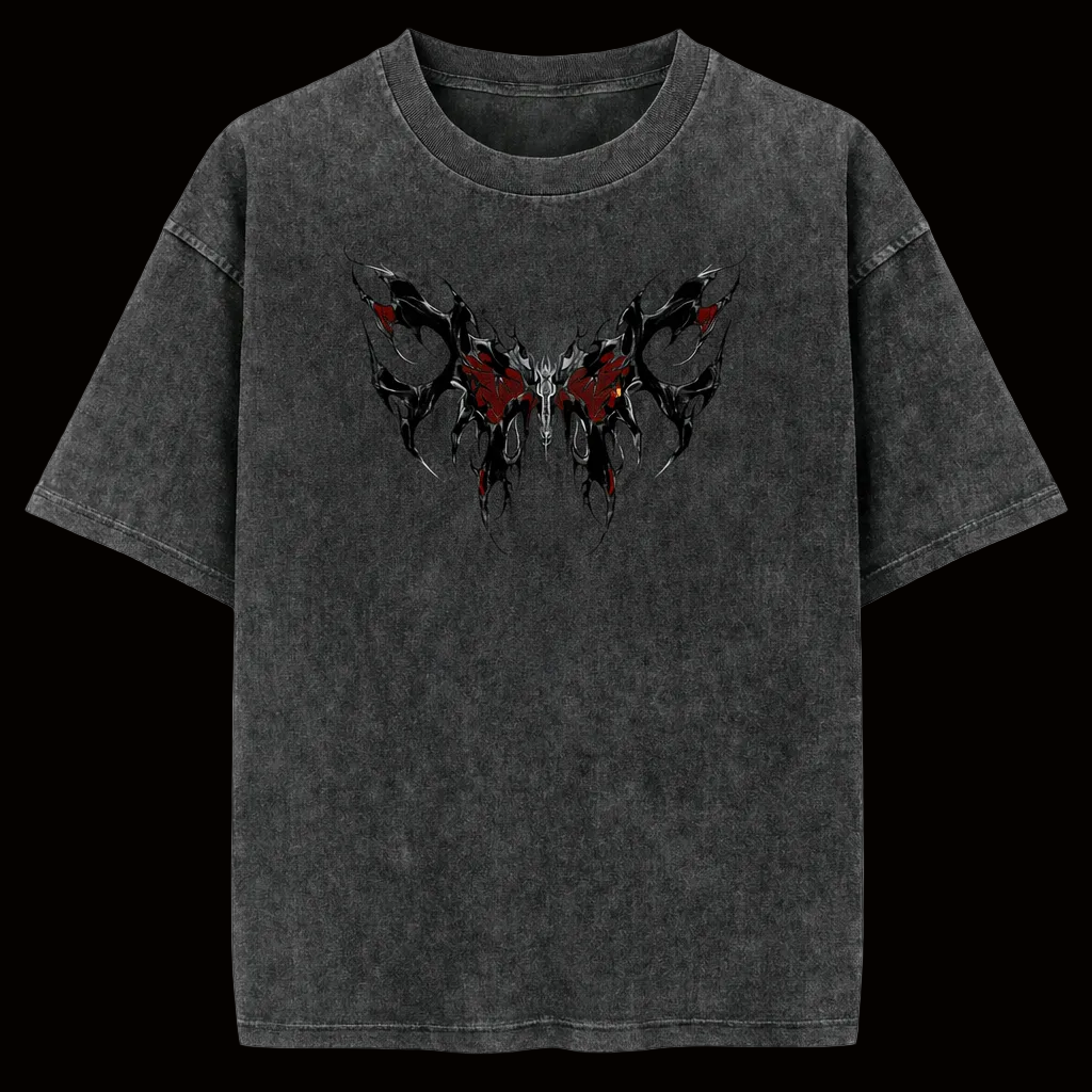 Dark Butterfly Gym T-Shirt – Vintage Athletic Fit | MAZENTIH