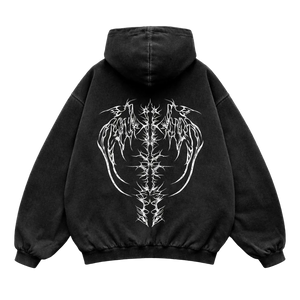 Dark Oversized Gym Hoodie – Athletic Fit | MAZENTIH