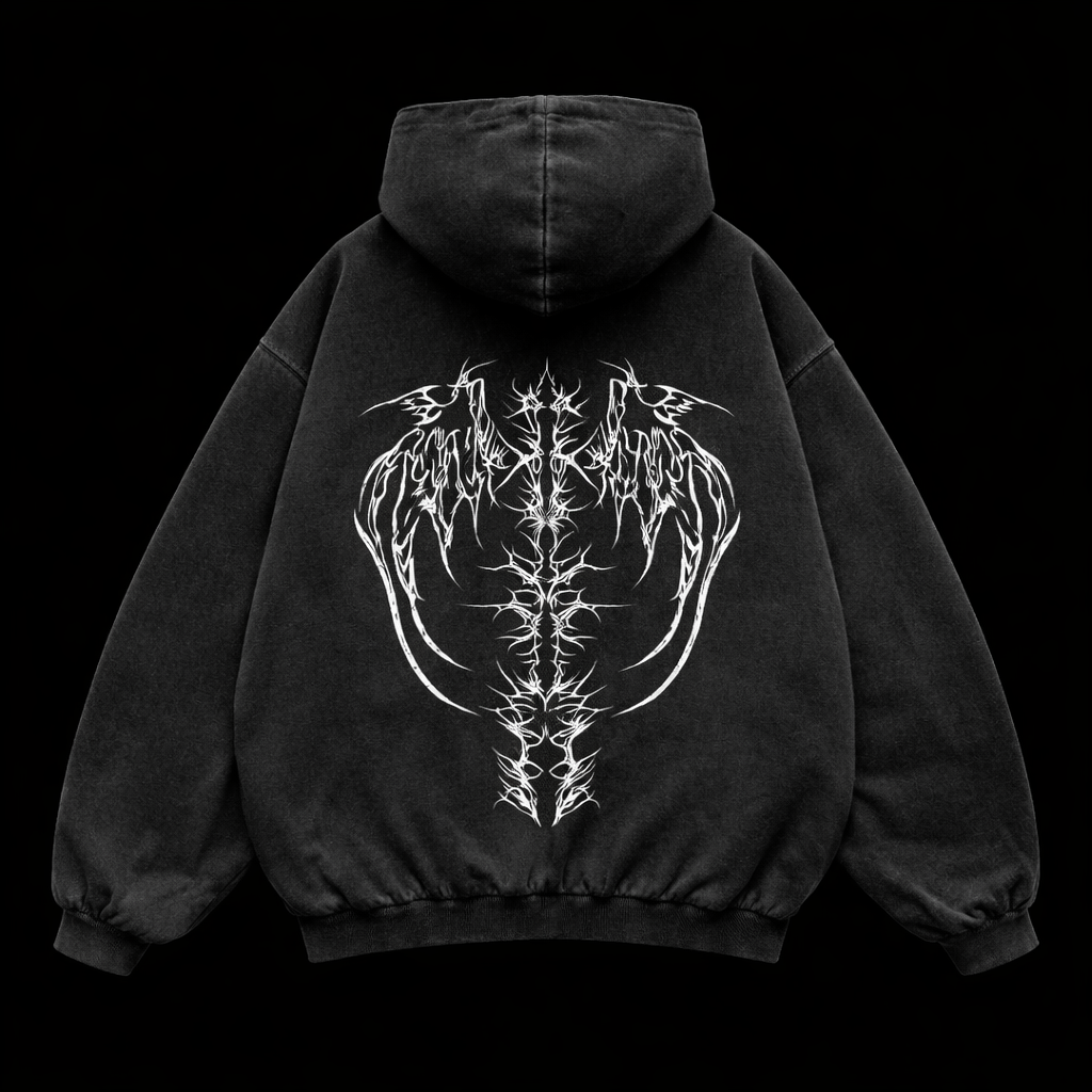 Dark Oversized Gym Hoodie – Athletic Fit | MAZENTIH