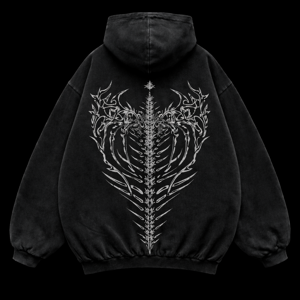 Skull Spine Gym Hoodie –  Athletic Fit | MAZENTIH