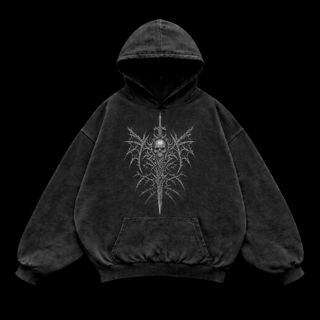 Skull Spine Gym Hoodie –  Athletic Fit | MAZENTIH