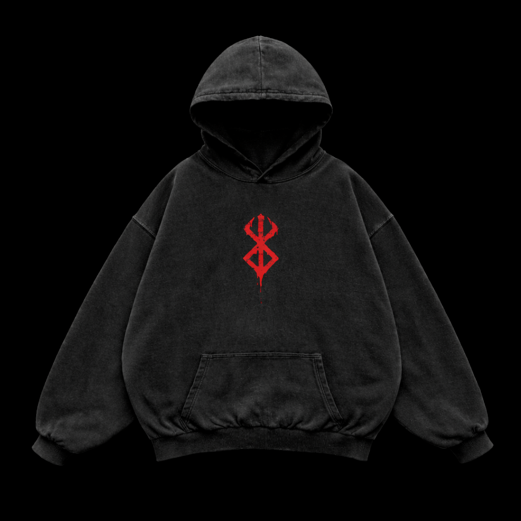 Berserk Mark Oversized  Gym Hoodie – Athletic Fit |MAZENTIH