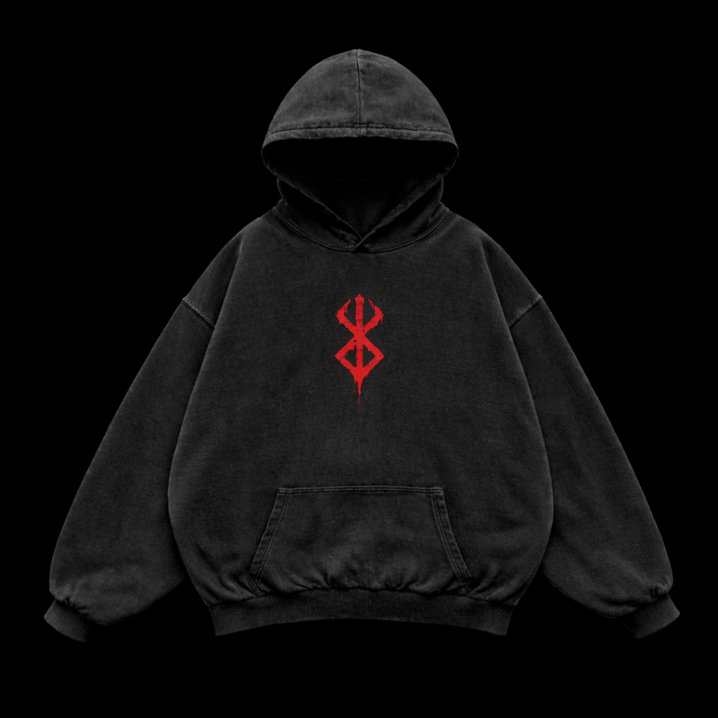 Berserk Mark Oversized  Gym Hoodie – Athletic Fit |MAZENTIH
