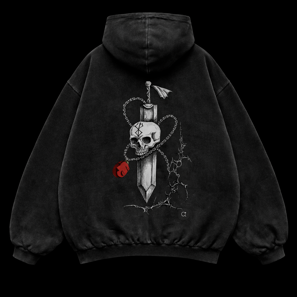 Berserk Mark Oversized  Gym Hoodie – Athletic Fit |MAZENTIH