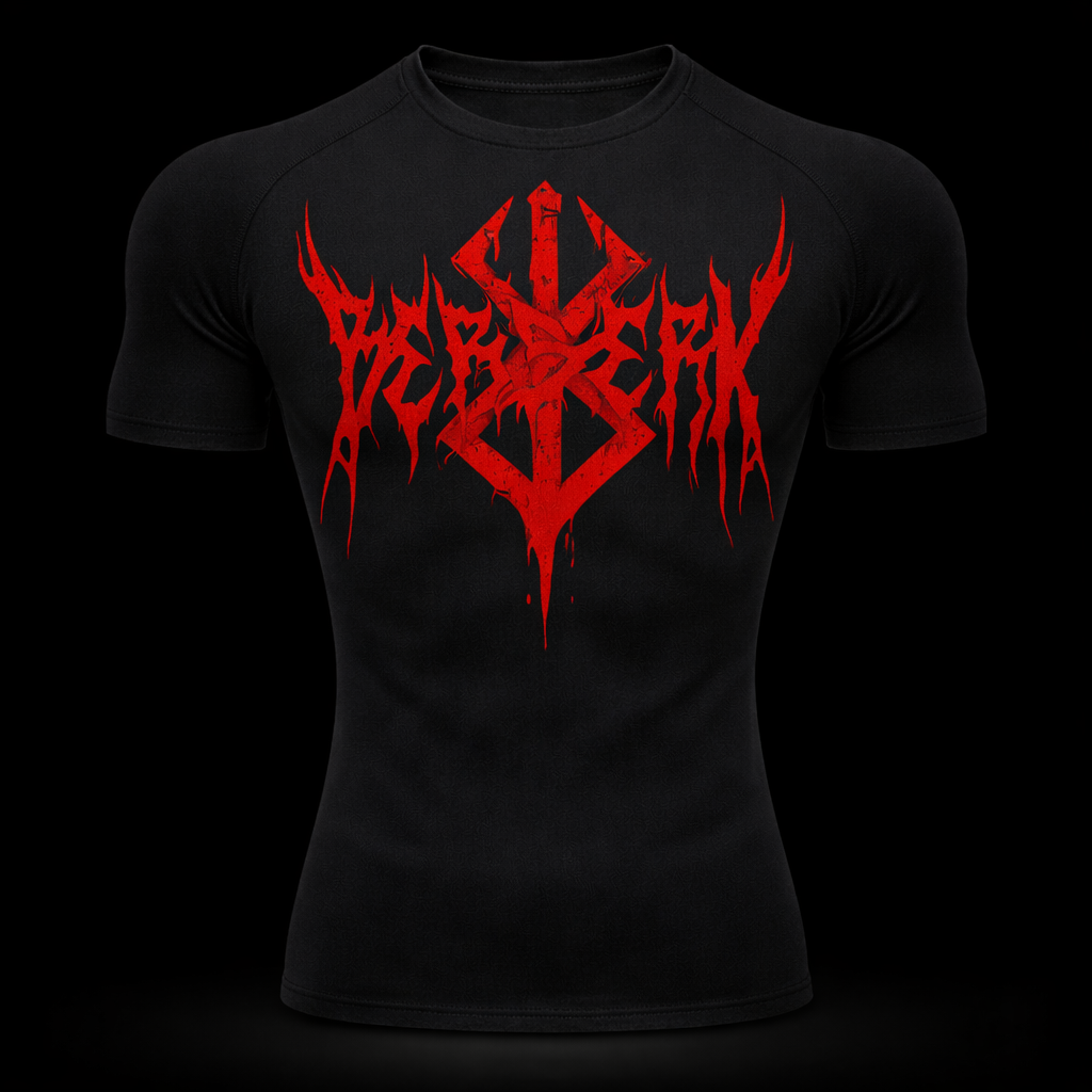 Dark Berserk Gym Compression Shirt – Athletic Fit | MAZENTIH